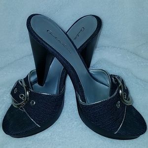 Denim & Silver Heels